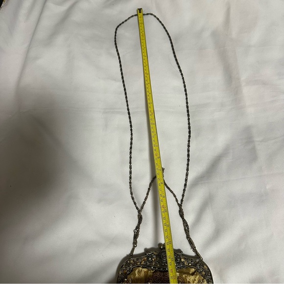 Ornate Gold Embroidered Clutch - Picture 9 of 16